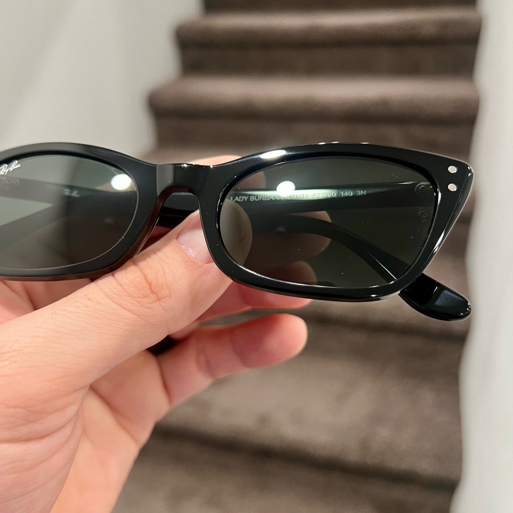 NEW Ray-Ban RB2299 Lady Burbank Women's Cat Eye Sunglasses - Polished Black - Picture 3 of 4